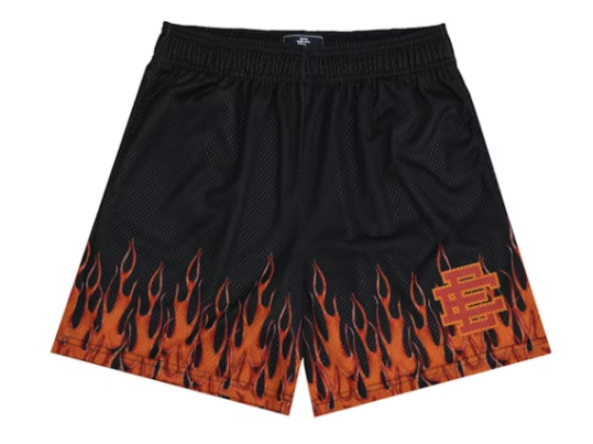 Eric Emanuel EE Basic/Core Burning Flames Short Black/Red