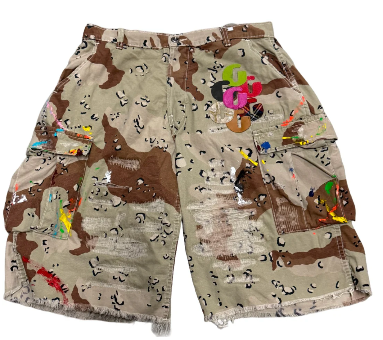 Gallery Dept Desert Camouflage G Patch Cargo Shorts