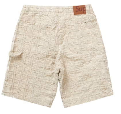 Supreme Frayed Patchwork Baggy Denim Short