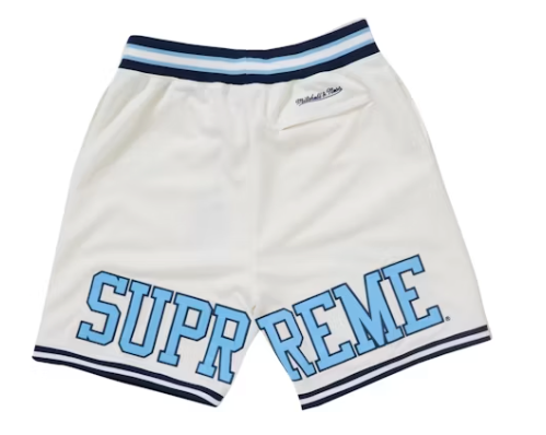 Supreme Mitchell & Ness NCAA Basketball Short White