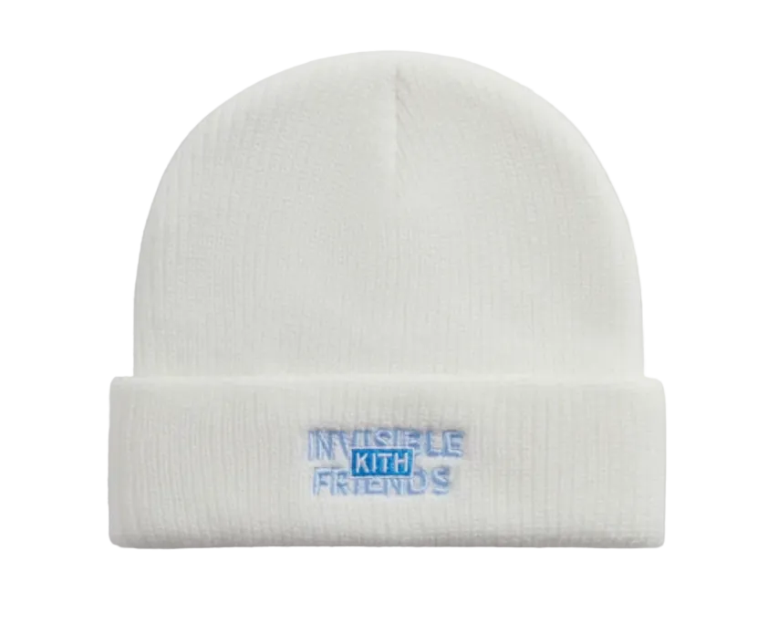 Kith x Invisible Friends Acrylic Beanie White