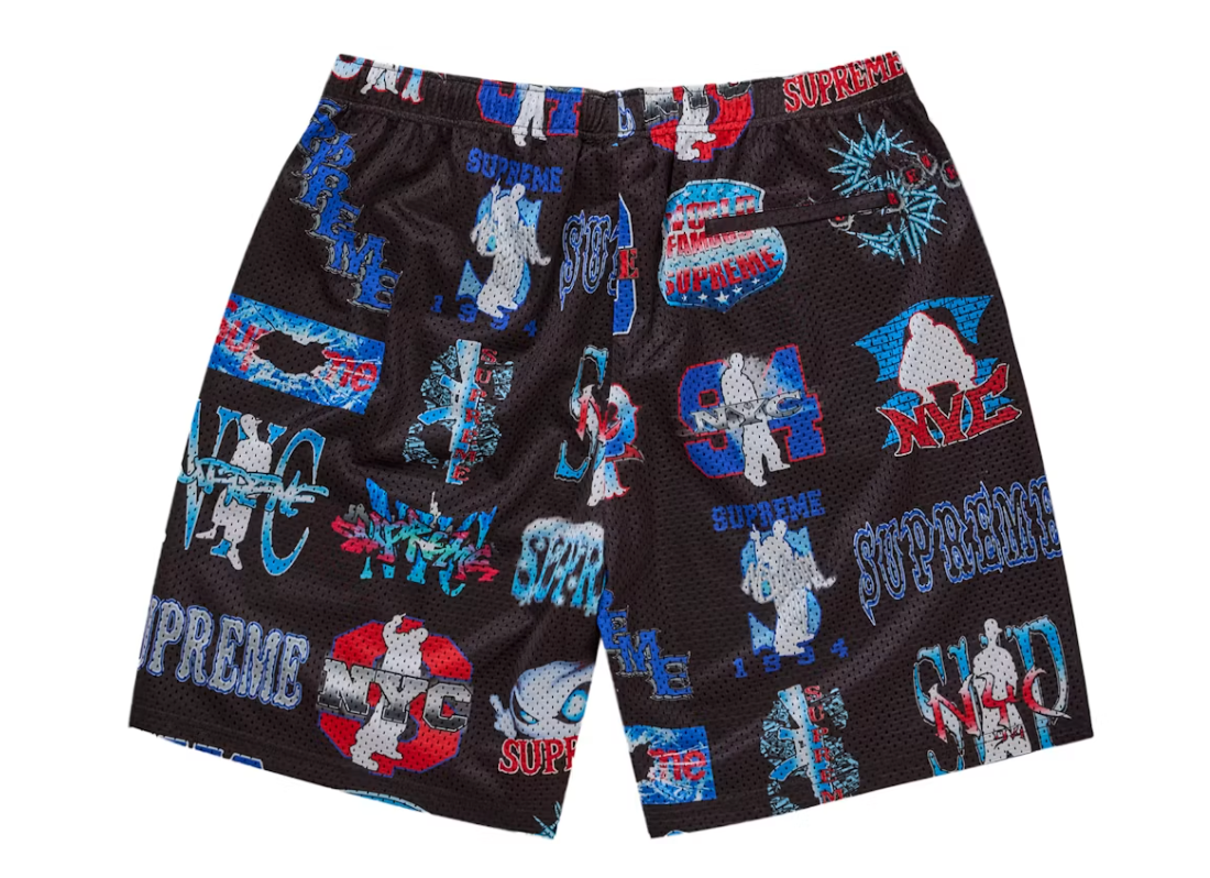Supreme Flash Mesh Short Black