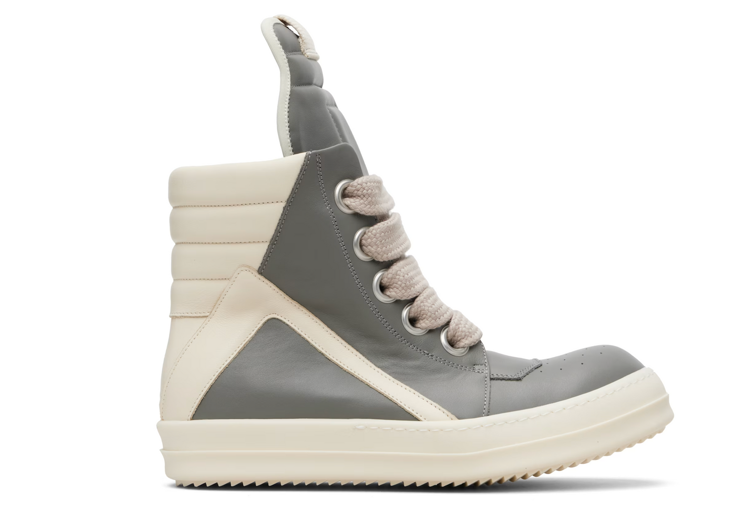 Rick Owens Concordians Jumbo Laced Geobasket Washed Indigo Milk