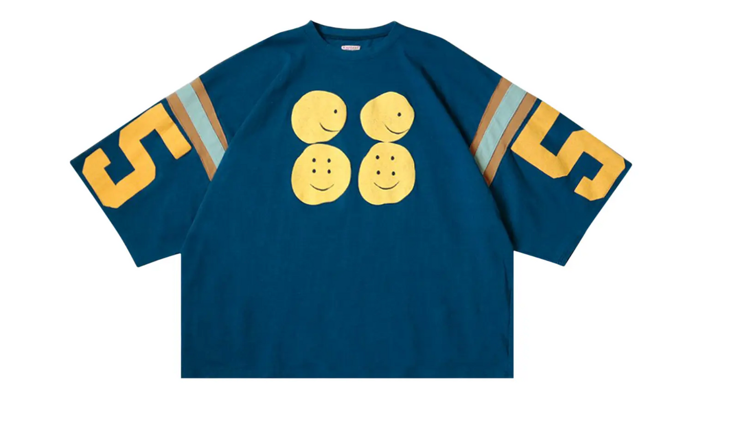 Kapital Huge Football T-Shirt Navy