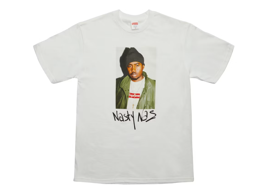 Supreme Nas Tee White