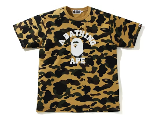 BAPE 1st Camo College Tee (SS21) Yellow