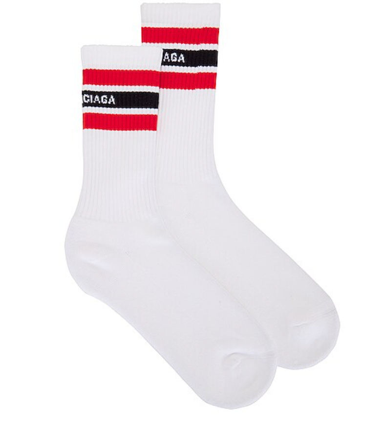 Balenciaga Socks White Red
