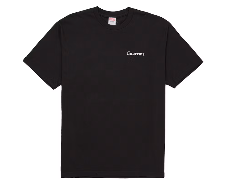 Supreme Paris Is Burning Tee Black