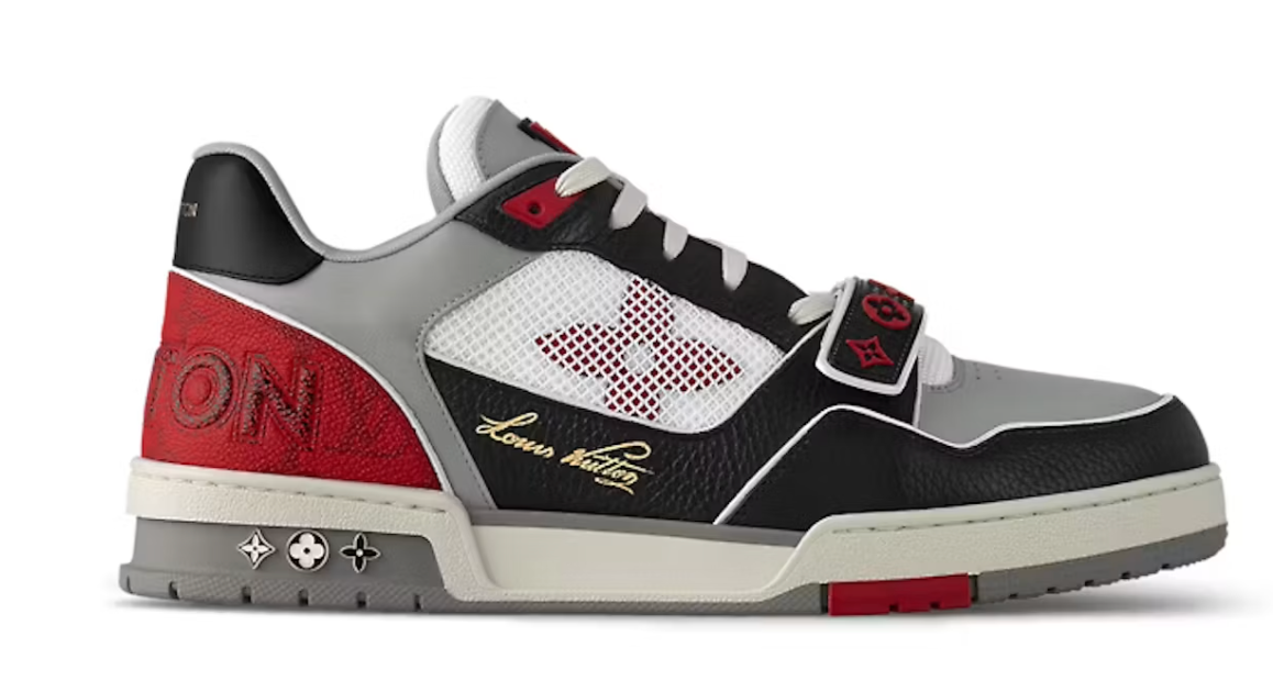Louis Vuitton Lolv Trainer Strap On Black Grey Red