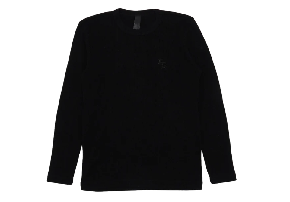 Chrome Hearts CH Embroidered Thermal LS T-Shirt Black