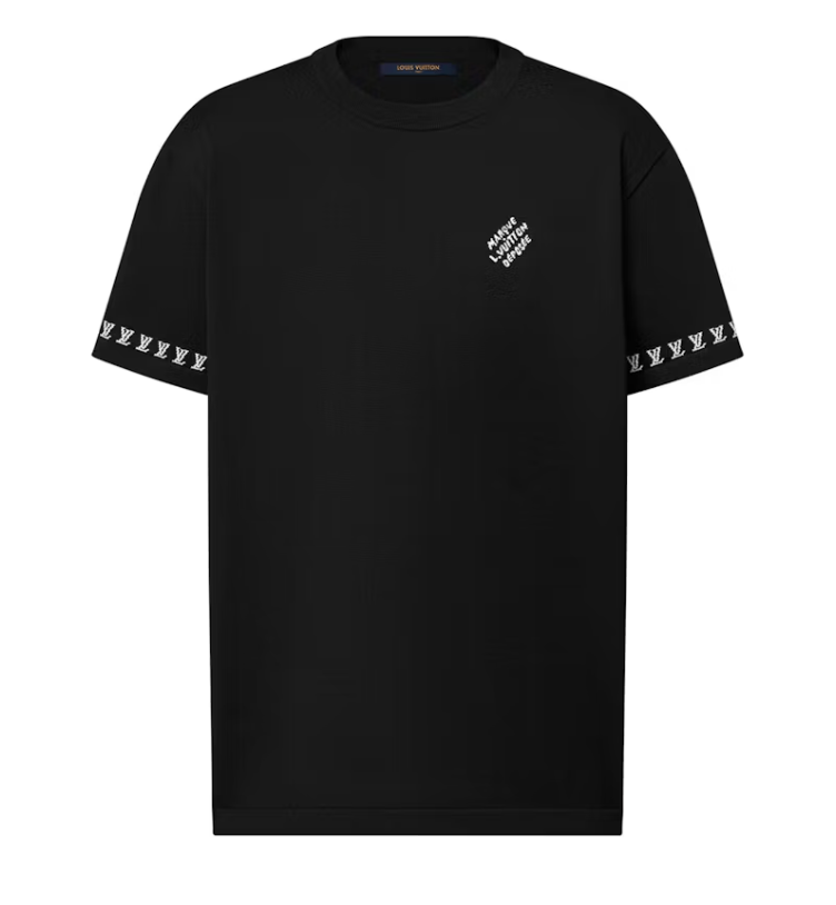 Louis Vuitton Short-Sleeved Cotton Crewneck Black