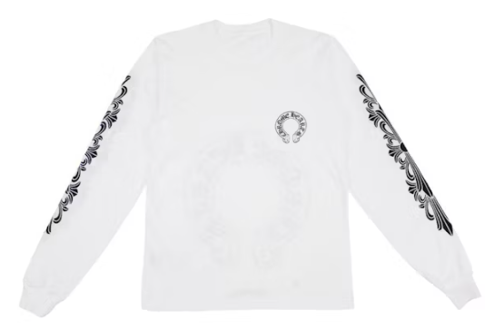 Chrome Hearts Floral Horseshoe L/S T-shirt White