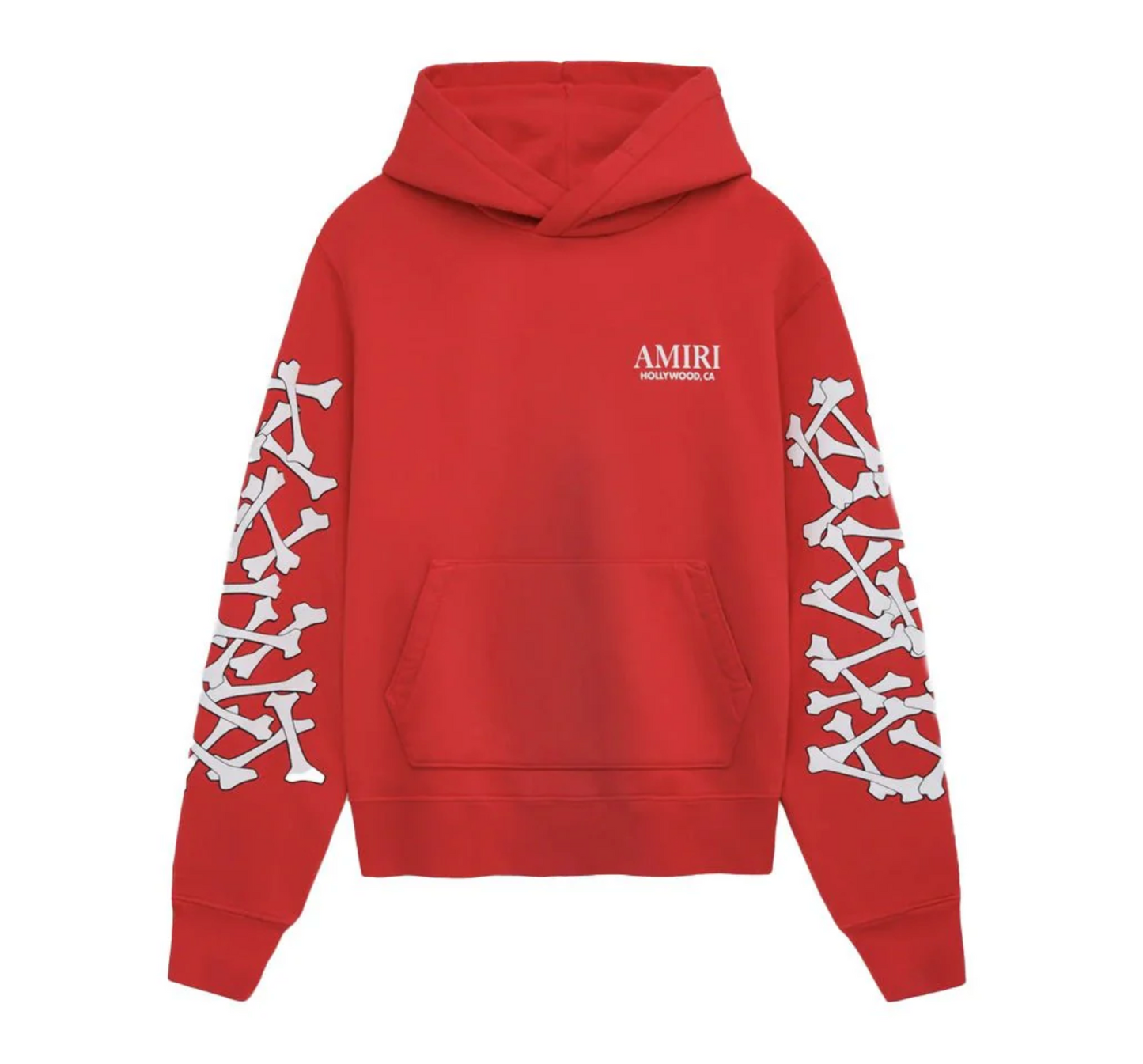 Amiri Bones Stacked Hoodie Red