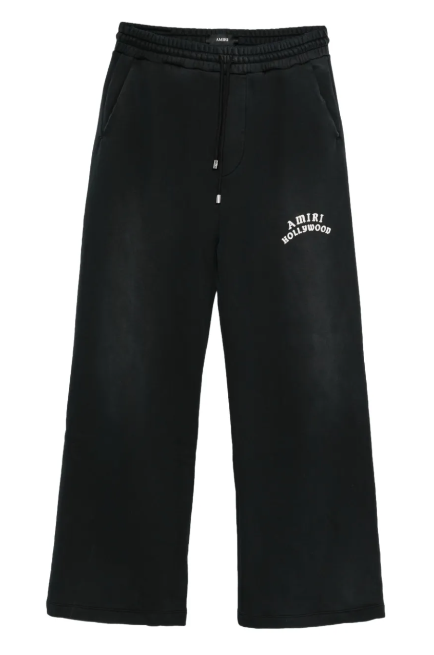 AMIRI Hollywood Logo Sweatpants Black