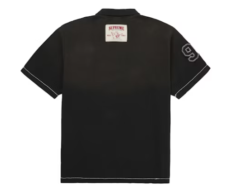 Supreme True Religion Applique Polo Black