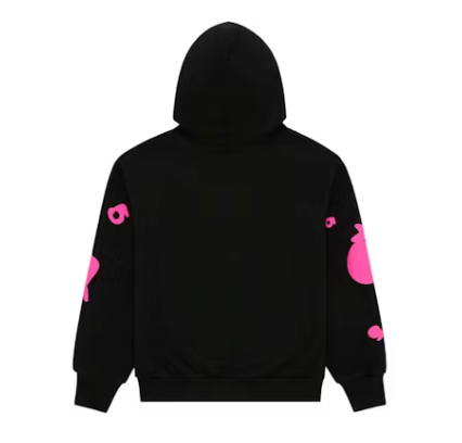 Sp5der Beluga Angel Number Hoodie Black