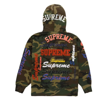 Supreme Multi Logo Hooded Sweatshirt Woodland Camo