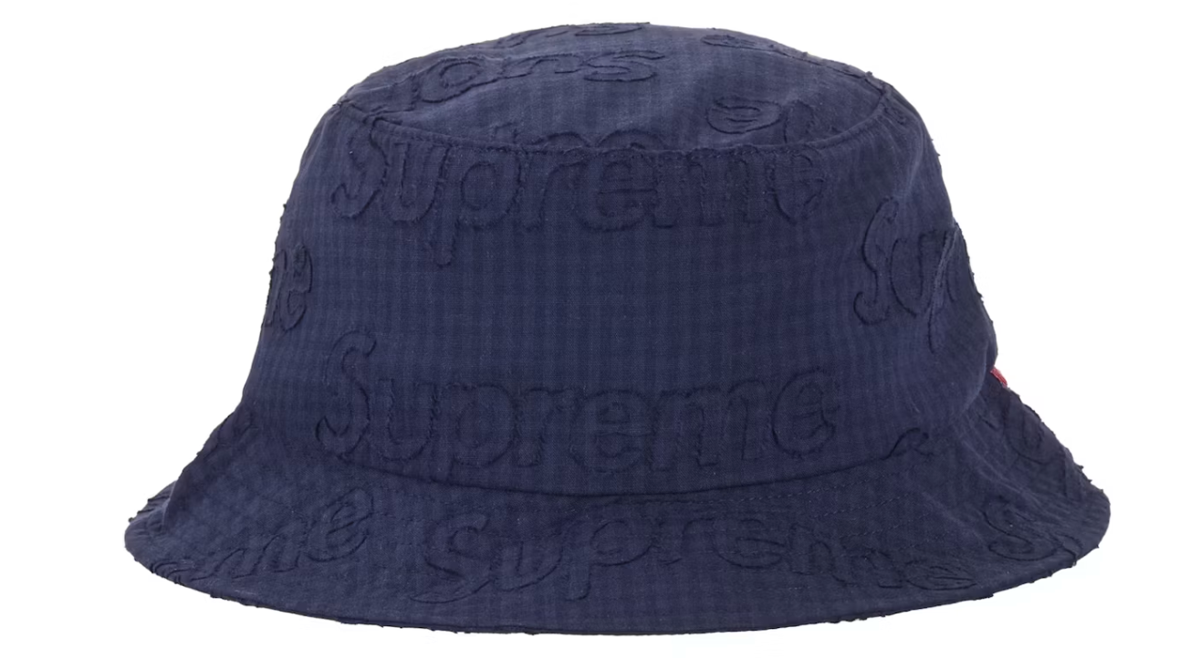 Supreme Monogram Gingham Crusher Navy