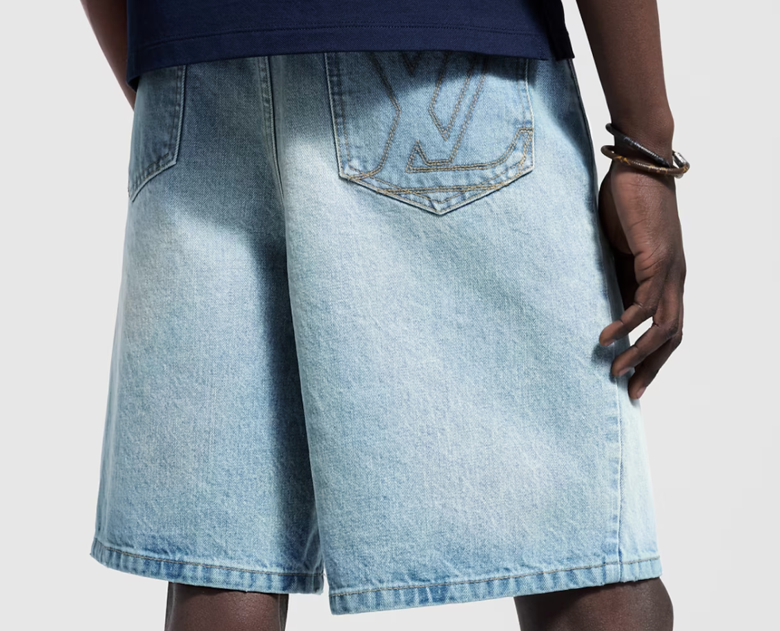 Louis Vuitton LV Denim Shorts Washed Indigo