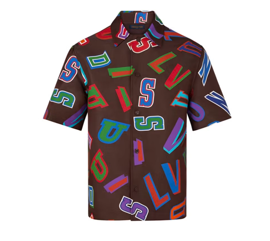 Louis Vuitton x NBA Basketball Letters Overshirt Brown