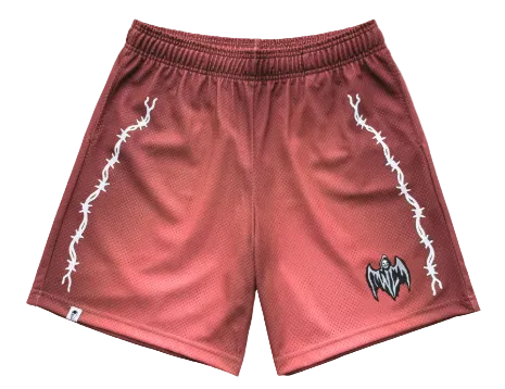 Warren Lotas Bat Reaper Mesh Shorts Sunfaded Red
