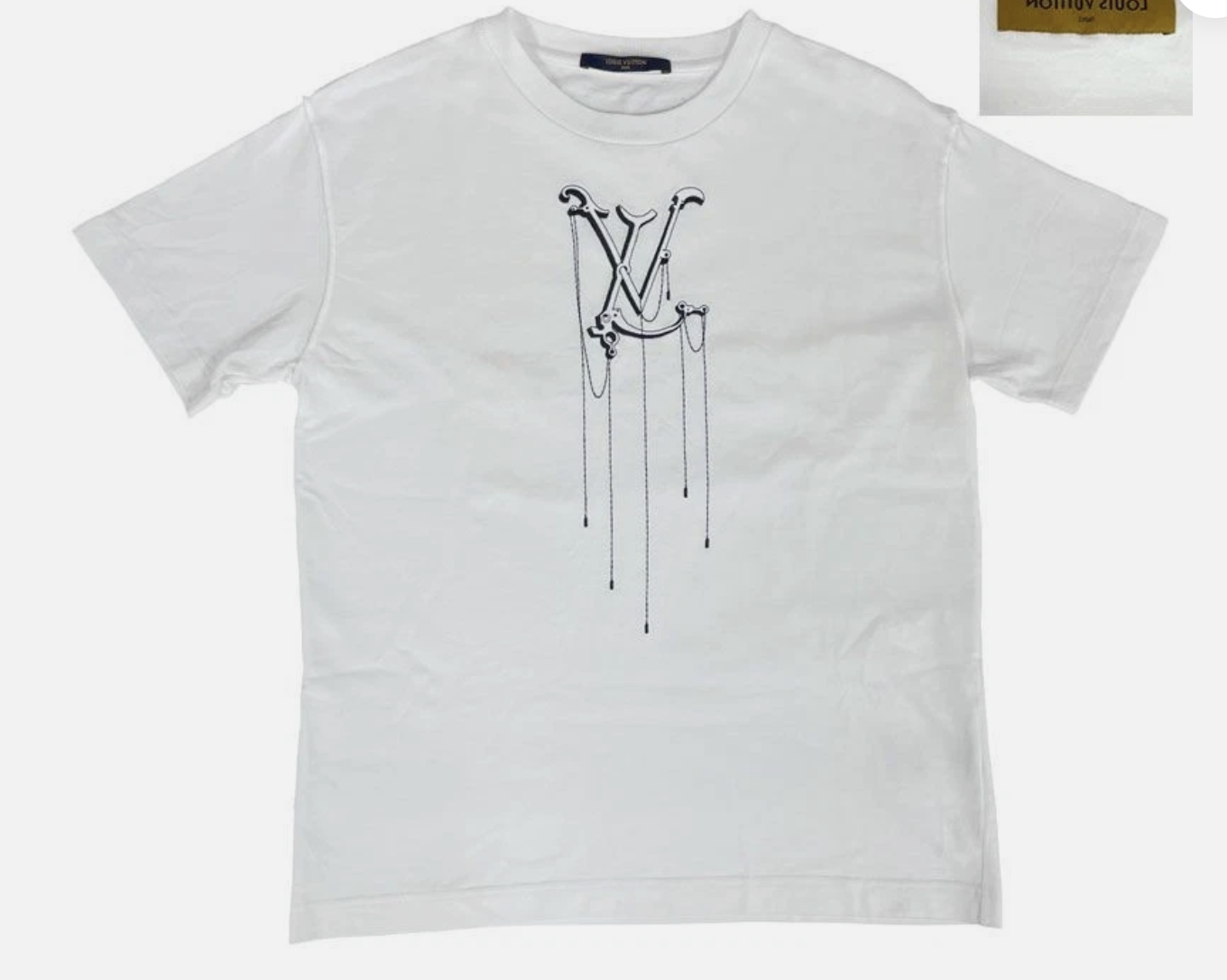Louis Vuitton Chandelier Pendant Embroidered T-Shirt White