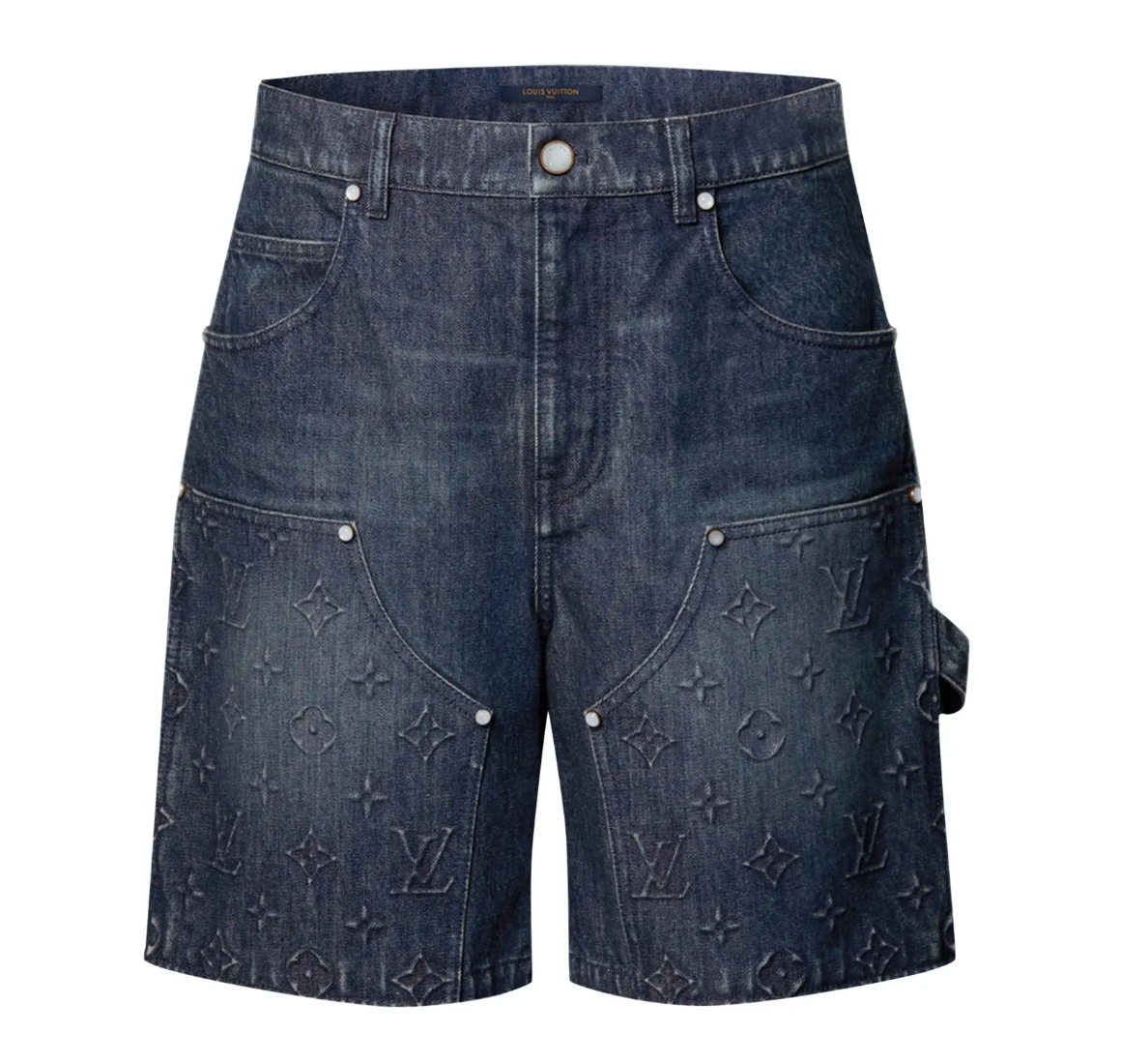 Louis Vuitton Denim Workwear Shorts Blue