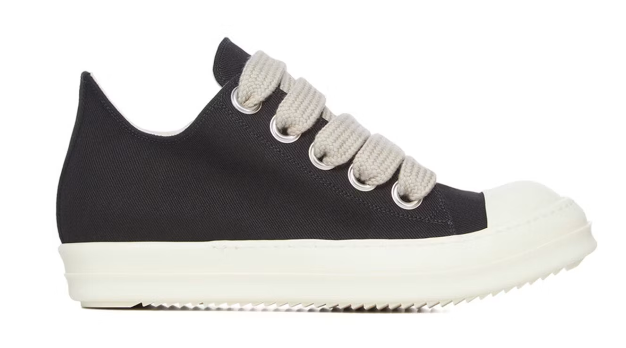 Rick Owens DRKSHDW Jumbolace Low Sneaks Black Milk