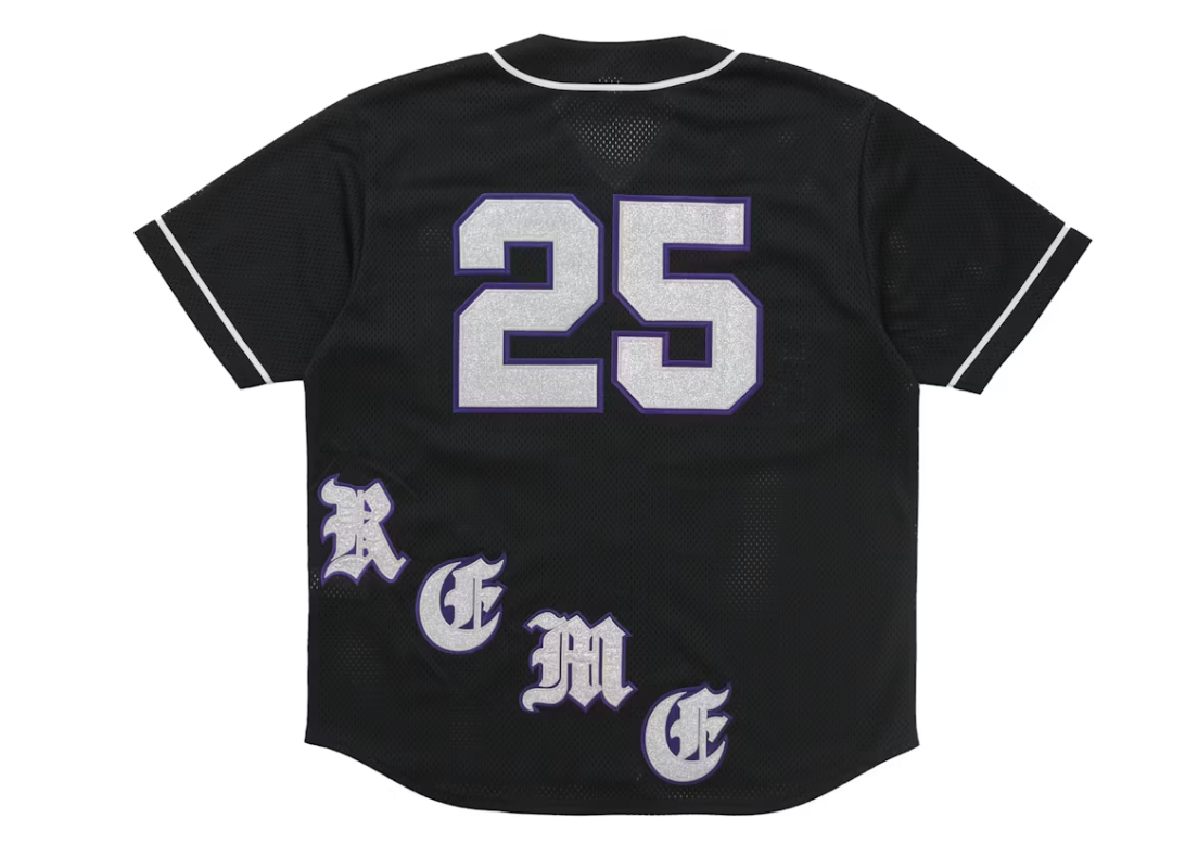 Supreme Old English Baseball Jersey Black