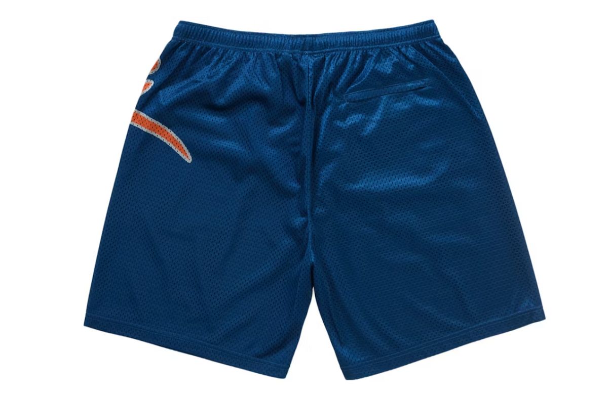 Supreme Big Script Mesh Short Blue