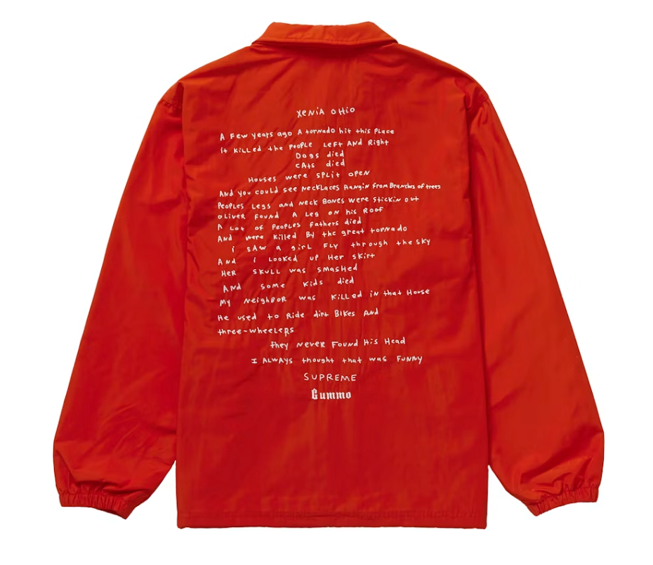 Supreme Gummo Coaches Jacket Red