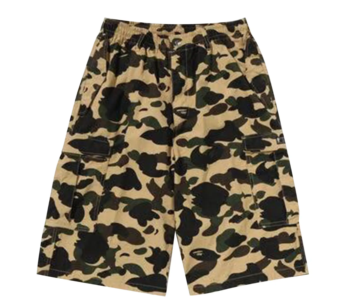 BAPE Camo Ripstop Cargo Shorts Yellow