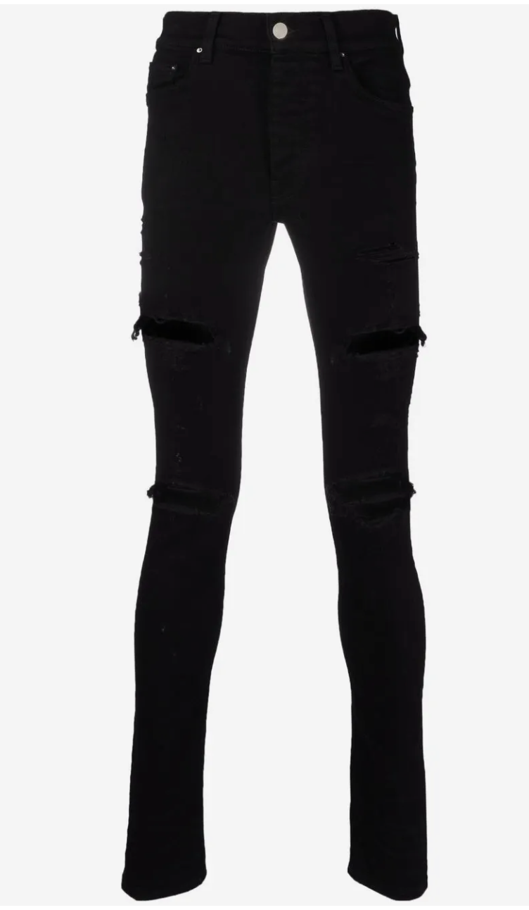Amiri Blowout Jeans Black