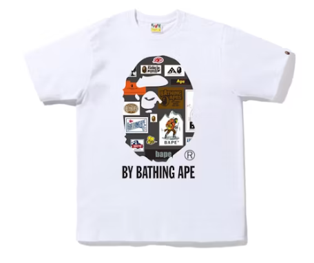 BAPE Multi Label By Bathing Ape Tee White