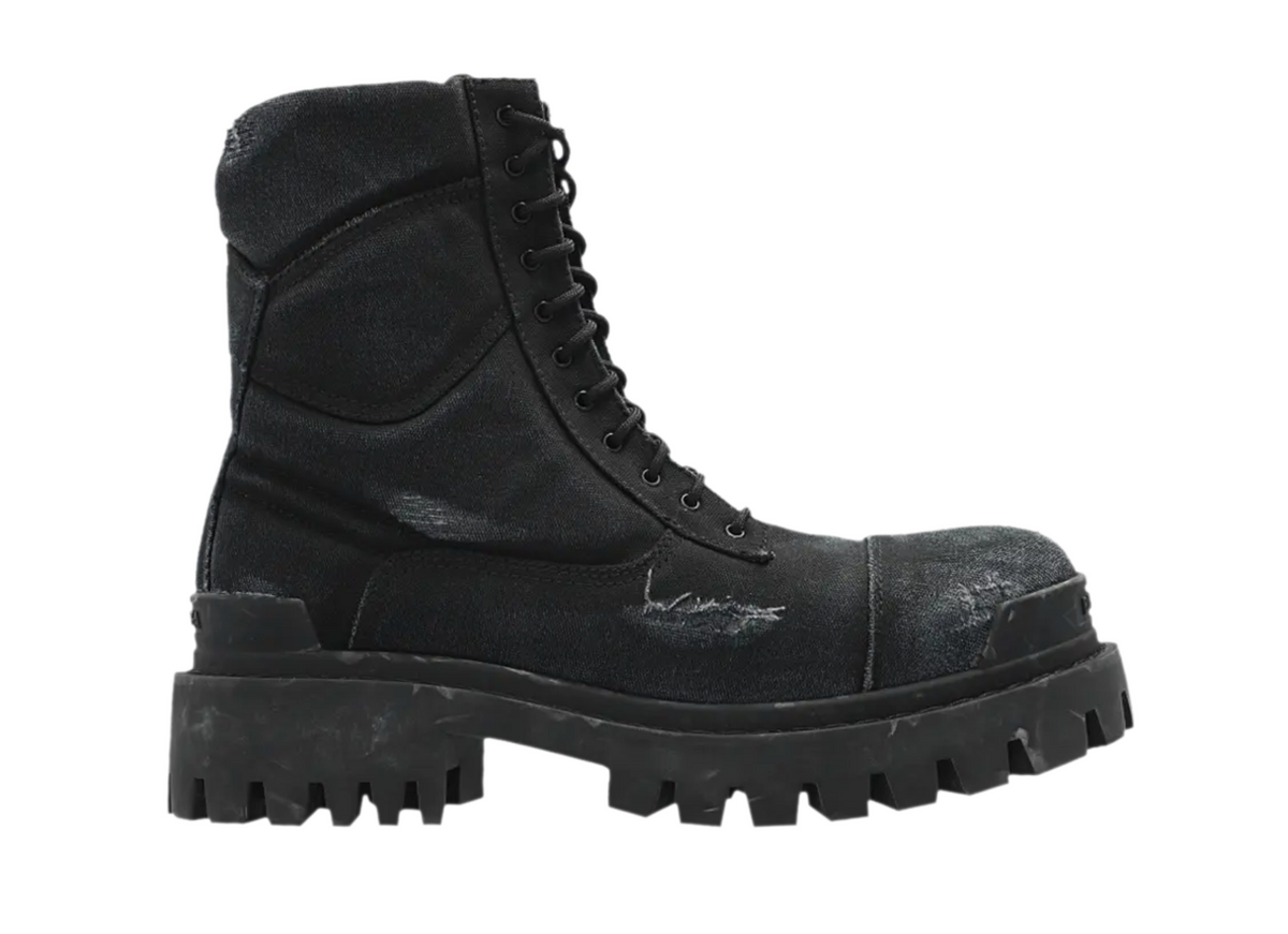 Balenciaga Combat Strike Boot Worn-Out Black