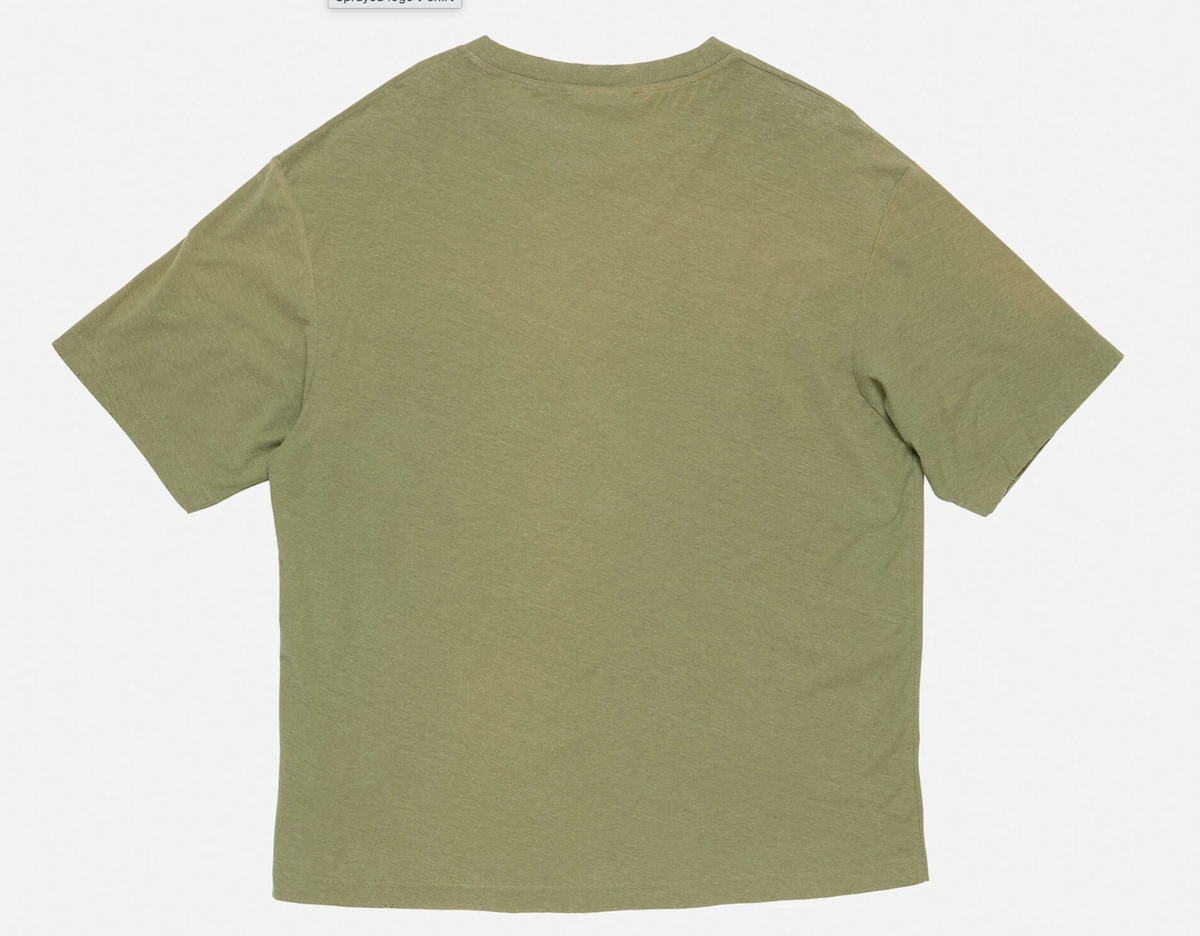 Acne Studios Sprayed Logo T-Shirt Olive Green