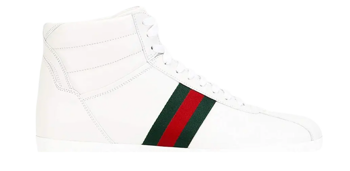 Gucci Leather Web High White