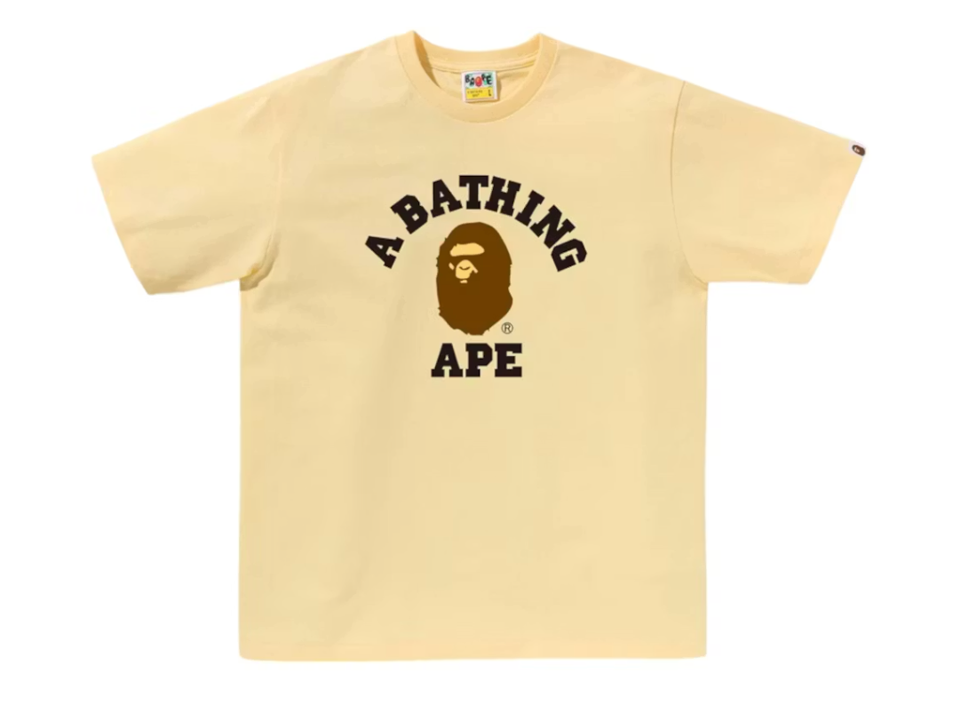 BAPE College Tee (SS25) Yellow