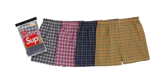 Supreme Hanes Plaid Boxers (4 Pack) Multicolor