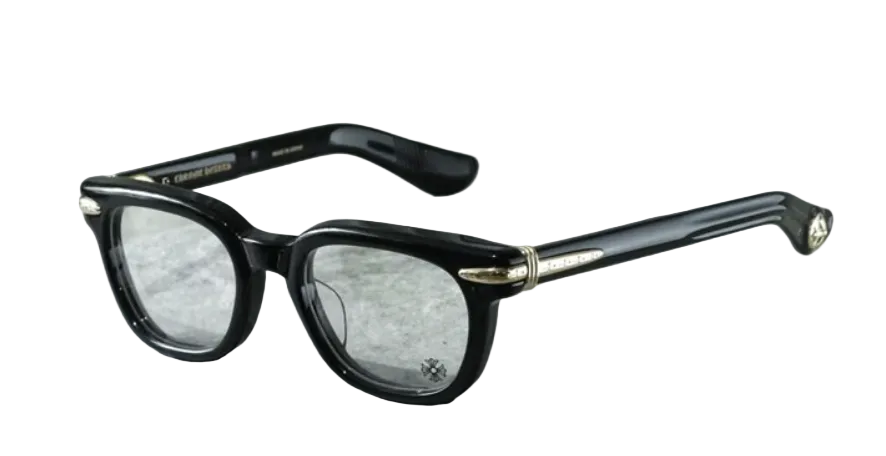 Chrome Hearts Drippin Glasses Frames Black Gold