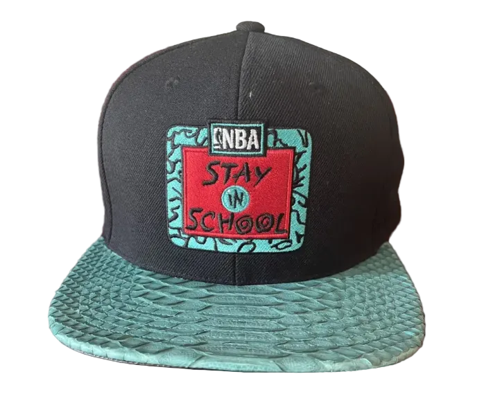 Just Don Stay In School Python Hat Black Teal
