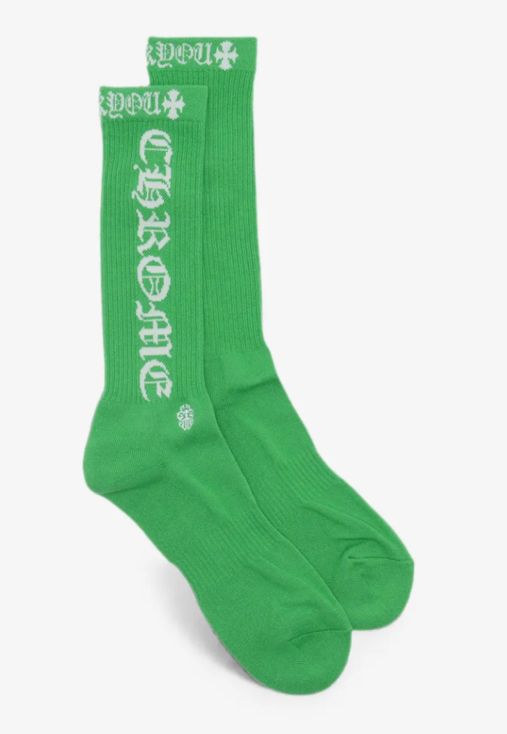 Chrome Hearts Logo Socks (1 Set) Green