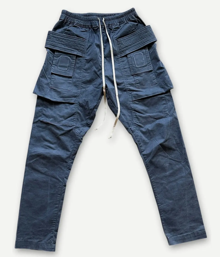 Rick Owens DRKSHDW Ripstop Creatch Cargo Pants Indigo