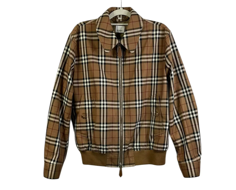 Burberry Sellan Plaid Bomber Jacket