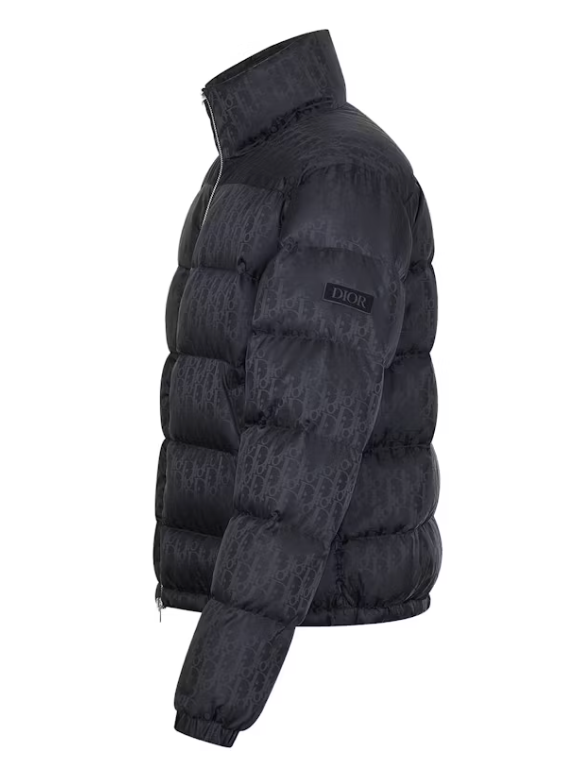 Dior Oblique Down Jacket Black Nylon Jacquard