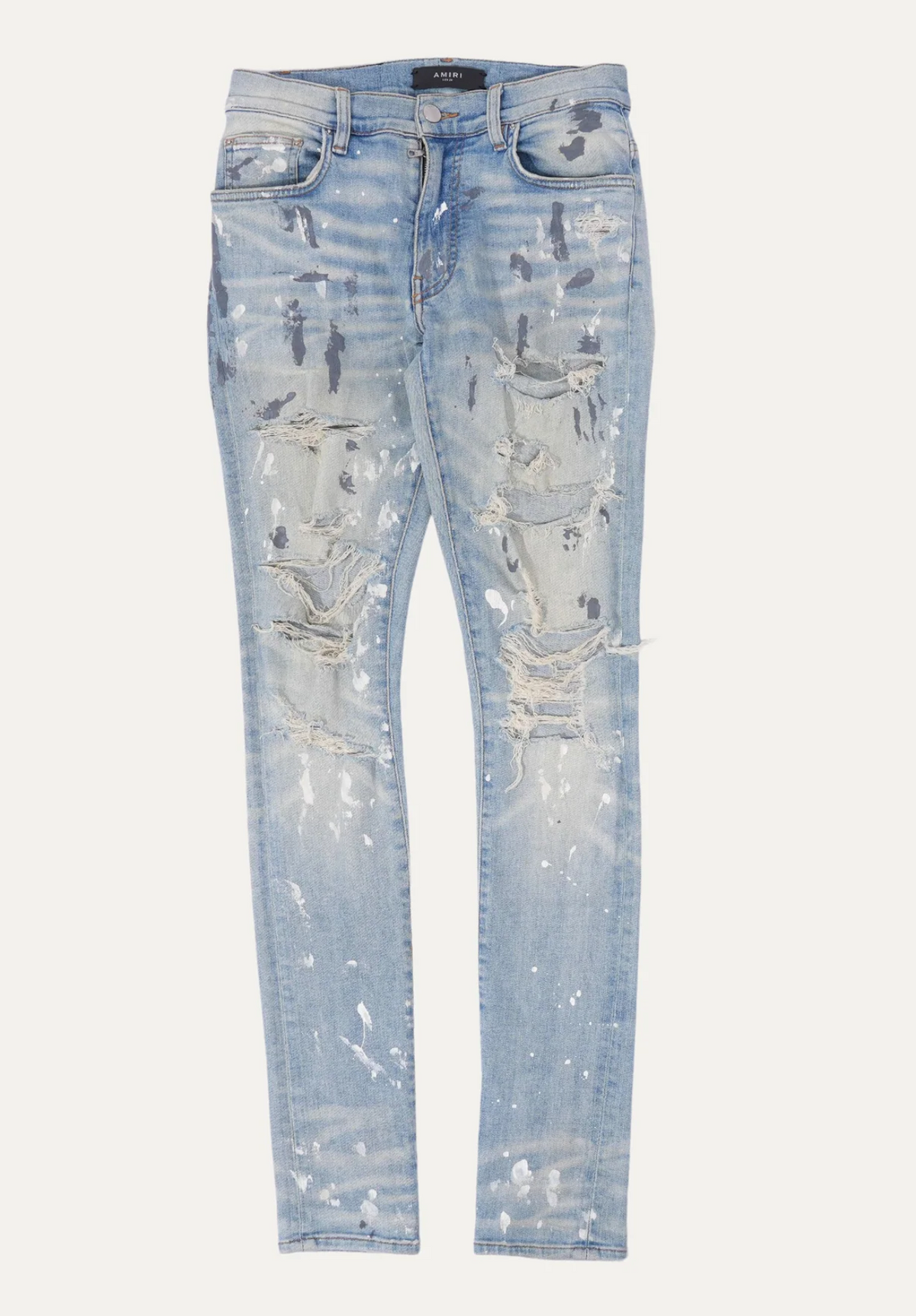 Amiri Thrasher Paint Splatter Jeans Indigo