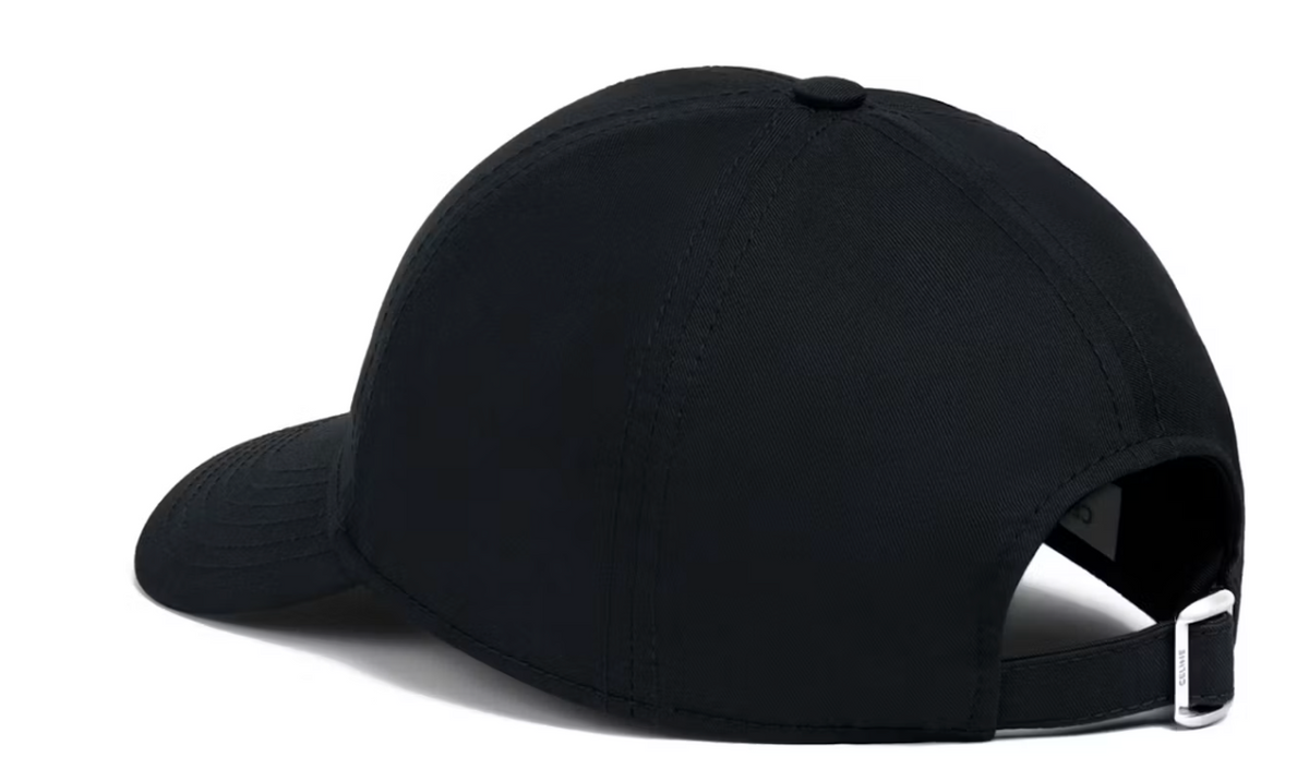 Celine Cotton Baseball Cap Black