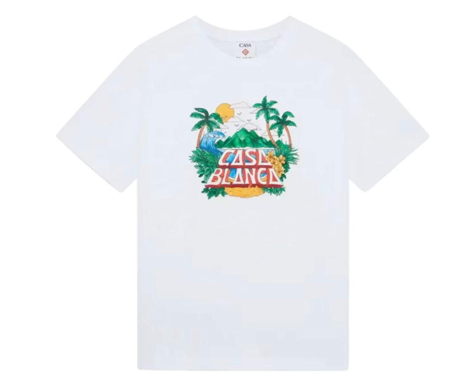 Casablanca Casa Beach Wave Tee White