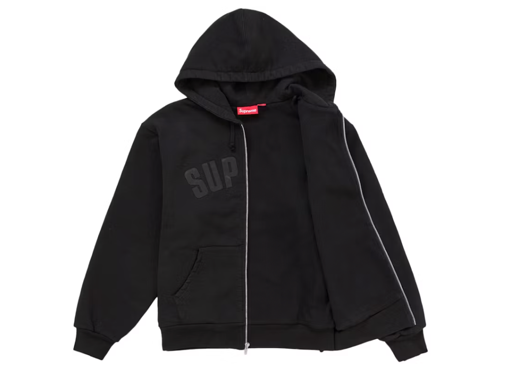 Supreme Arc Thermal Lined Zip Up Hooded Sweatshirt (FW26) Black