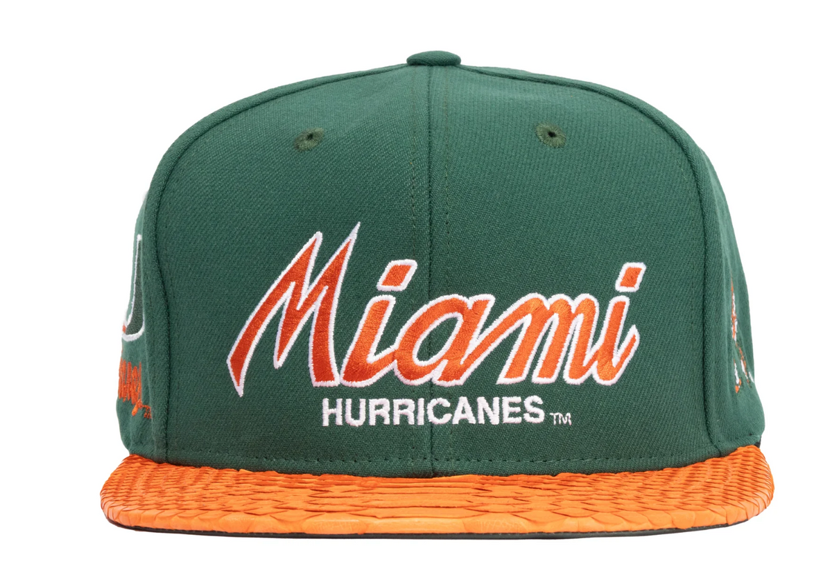 Just Don Miami Hurricanes Pyhton Green Orange Dark Green Gold